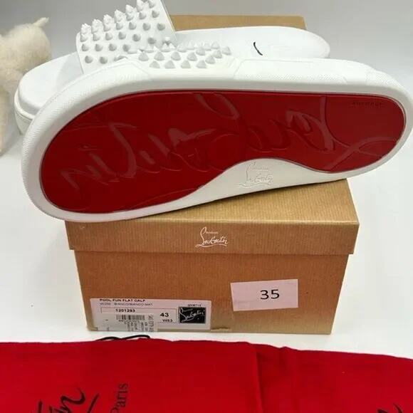 Men’s Christian Louboutin pool fun slides size 43 made in Italy - Picture 3 of 5
